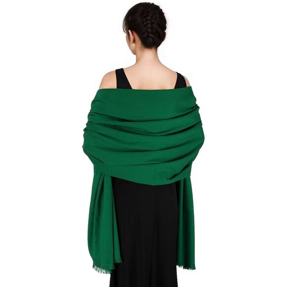 🆕 Women Green Wedding Evening Dress Pashmina Shawl Winter Foulard Femme Wraps - Picture 1 of 7